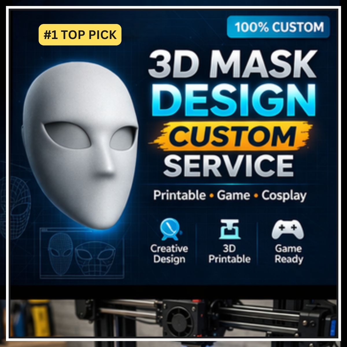 Custom 3D Mask Modeling Service