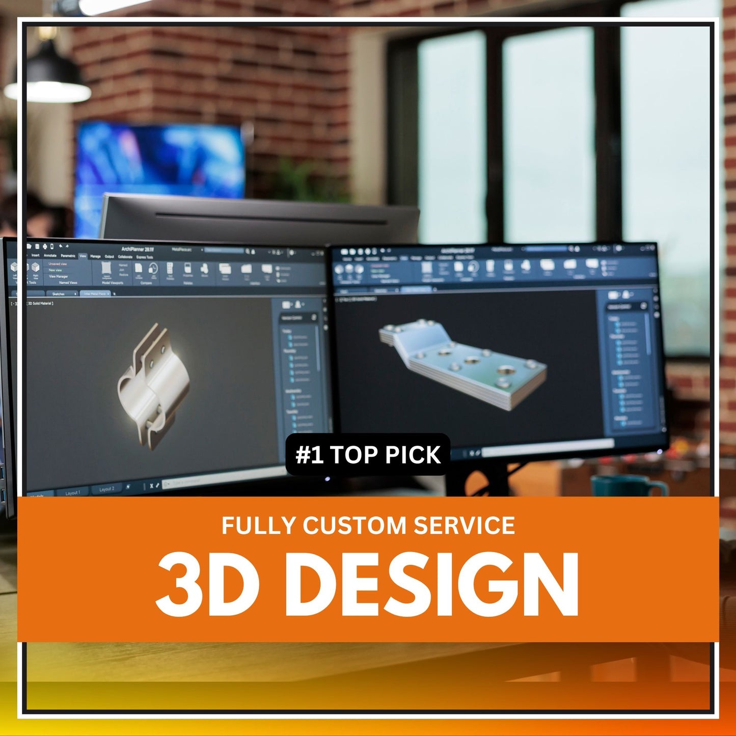 Custom CAD 3D Modeling For Mechanical Parts