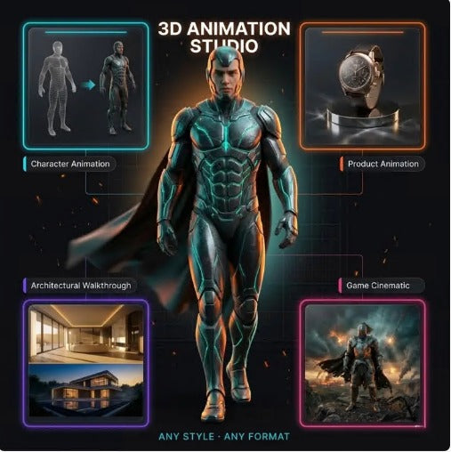 Custom 3D Animation Service | 3D Animated Video, Character Animation, Product Animation, 3D Motion Graphics, CGI Animation