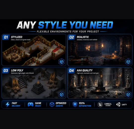 Custom 3D Game Environment Design