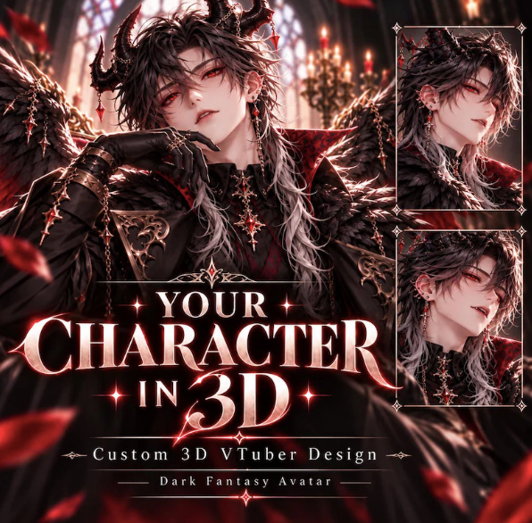 Custom VTuber Model Commission, Live2D Anime Avatar