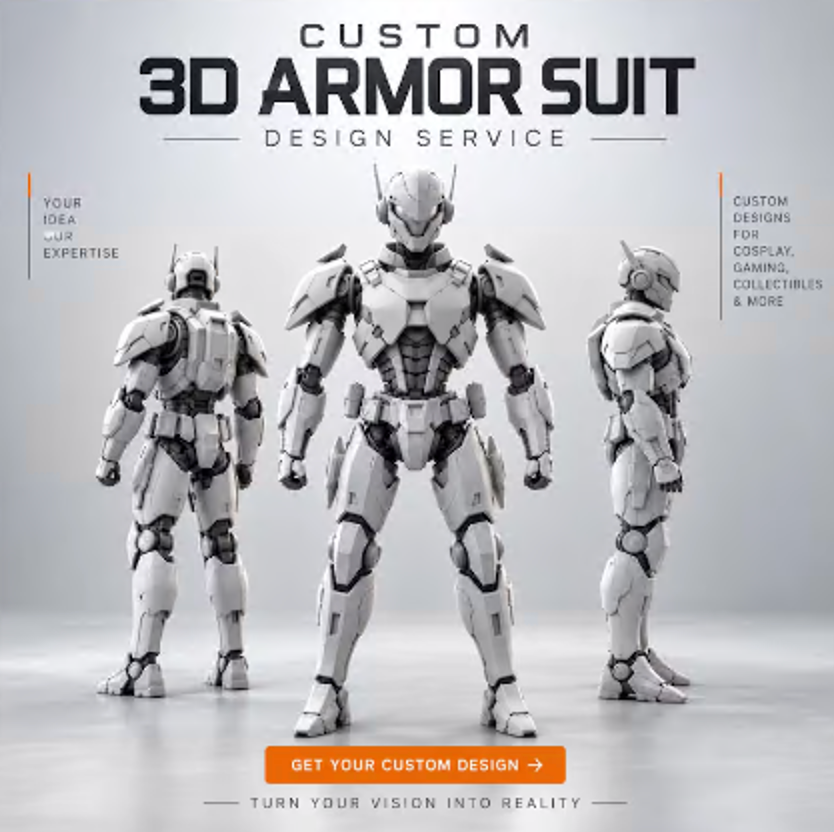 Custom 3D Armor Modeling Service