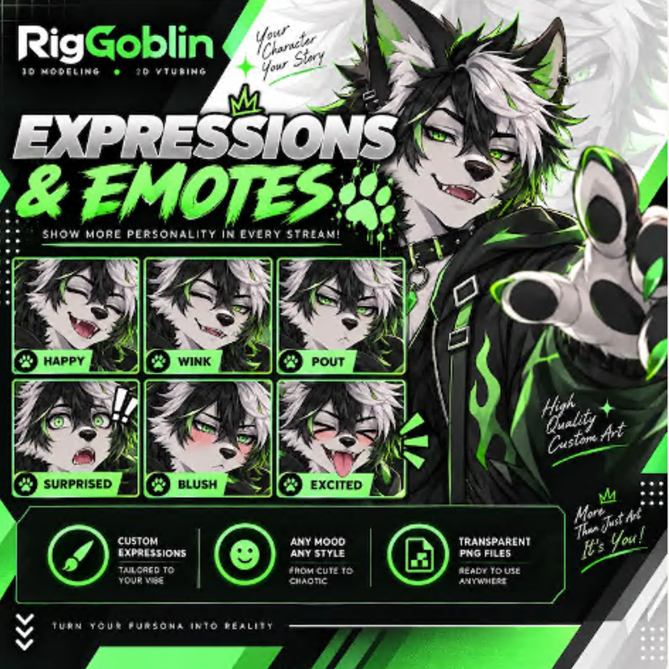 Custom VTuber Model Commission, Live2D Anime Avatar
