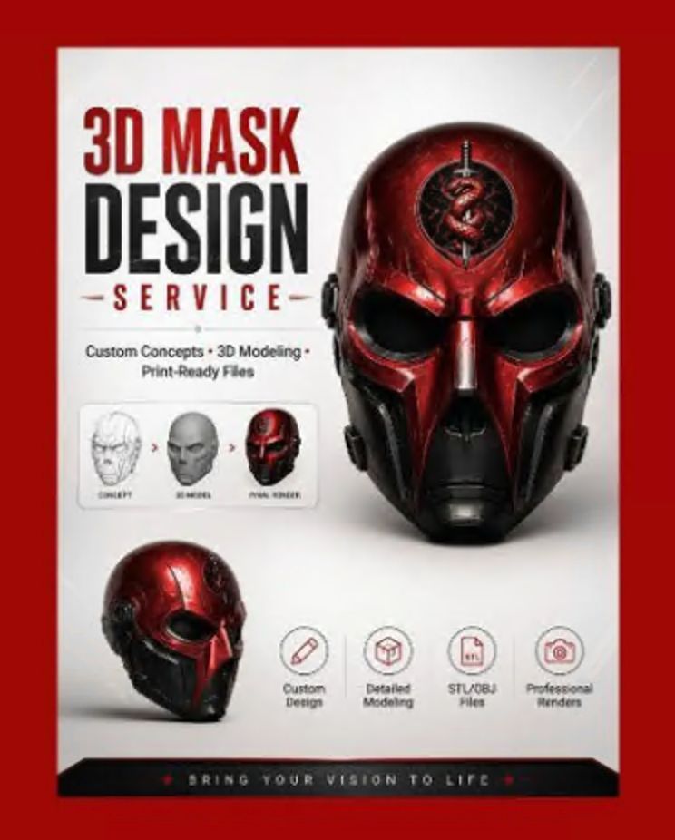 Custom 3D Mask Modeling Service